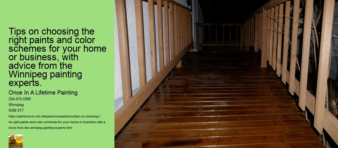 Tips on choosing the right paints and color schemes for your home or business, with advice from the Winnipeg painting experts.